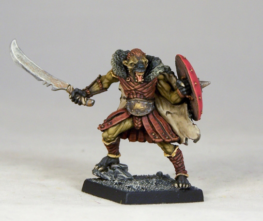 1 X GNOLL WARRIOR - BONES REAPER Minifigure Rpg D&d Guerriero - Foto 3